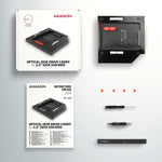 Ramă RSS-CD09 pentru slot SSD-HDD de 2,5" pentru DVD, aluminiu LED de 9,5 mm