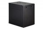 Dulap de rețea dinamic 19" 12U, montat pe perete, 607x600x450mm, ușă de sticlă, negru, neasamblat, 60kg