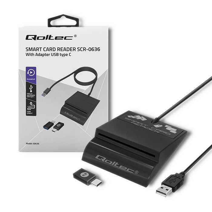 Cititor de carduri de identificare cu cip inteligent SCR-0636 | USB Tip-C