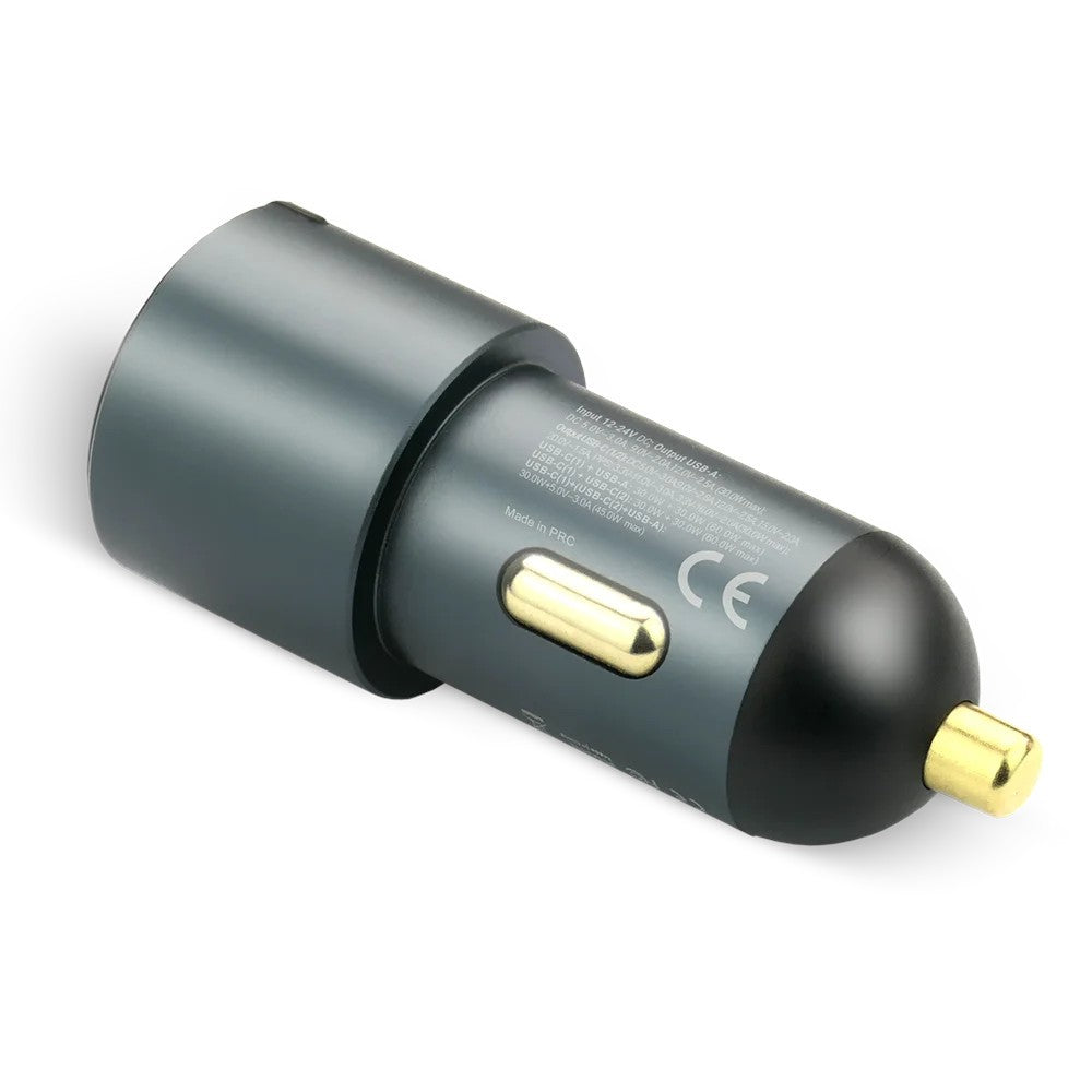 Încărcător auto CC-40Q QC3.0 60W 1X USB 2X USB-C PD Negru