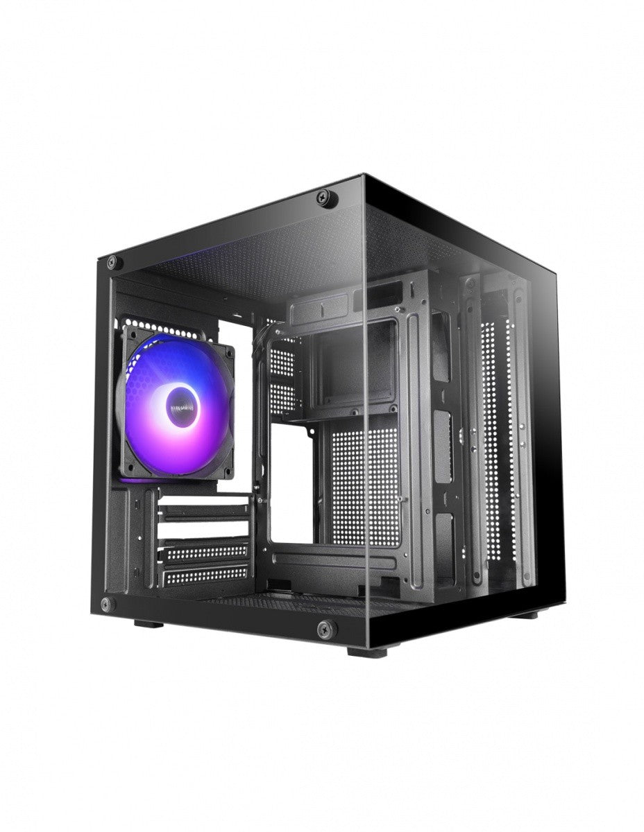 Carcasă MARS MC-CUBE 1xARGB mATX neagră
