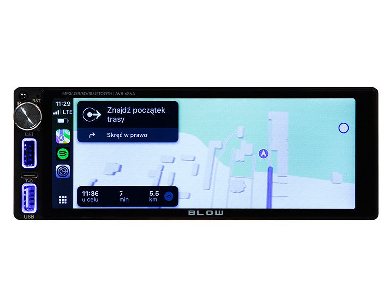 Radio auto AVH-686A 1DIN 7 inch cu RDS, MP3/USB/micro SD/BLUETOOTH
