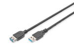 Cablu prelungitor USB 3.1 Gen.1 SuperSpeed ​​​​5Gbps Tip USB A/USB A M/F Negru 1.8m