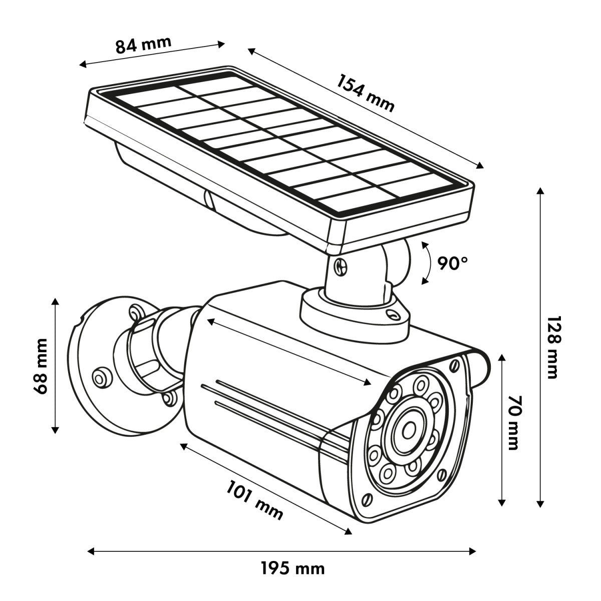 Cameră solară fictivă SOL1800S/B
