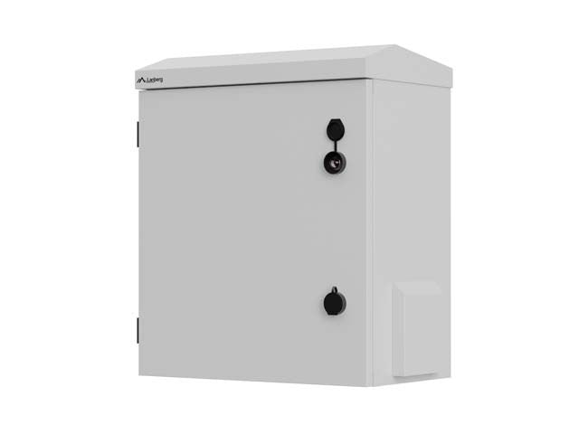 Dulap rack suspendat de 10 inch, IP55, ermetic, montare pe perete/stâlp, 420x300x500mm, gri (pliat)