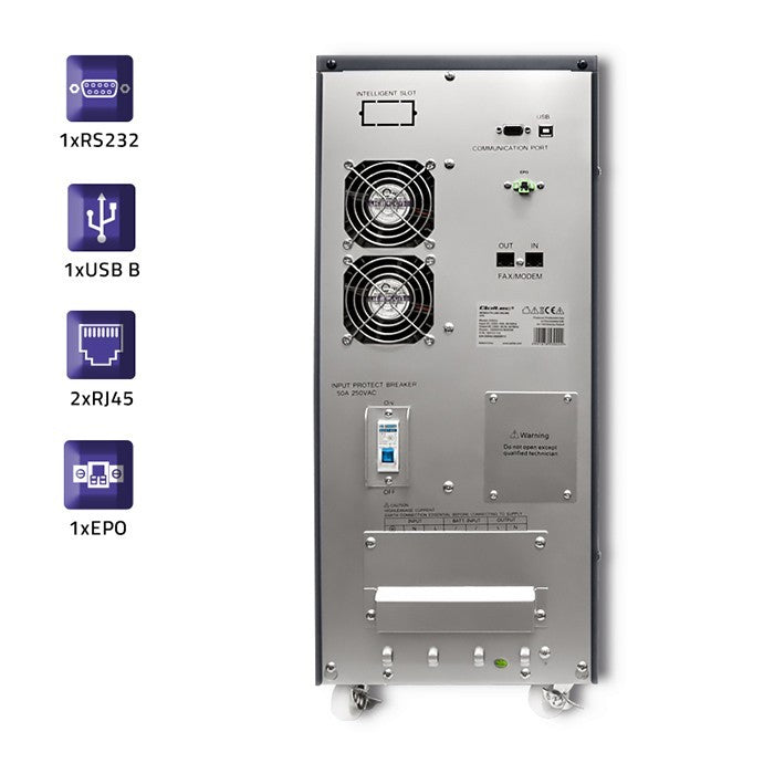 UPS, online, undă sinusoidală pură, 10kVA, 8kW, LCD USB