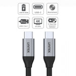 Cablu USB-C - USB-C PD 100W, 5Gbps, 4K60Hz, 2m, M/M; C14091ABK