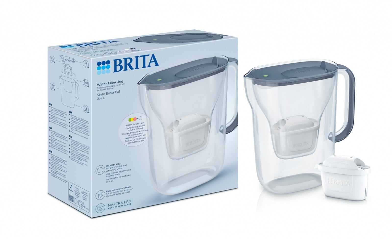 Cană filtrantă Style Essential Grafit de 2,4 l