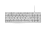 Tastatură Nautilus US Slim, albă, 1,8 m
