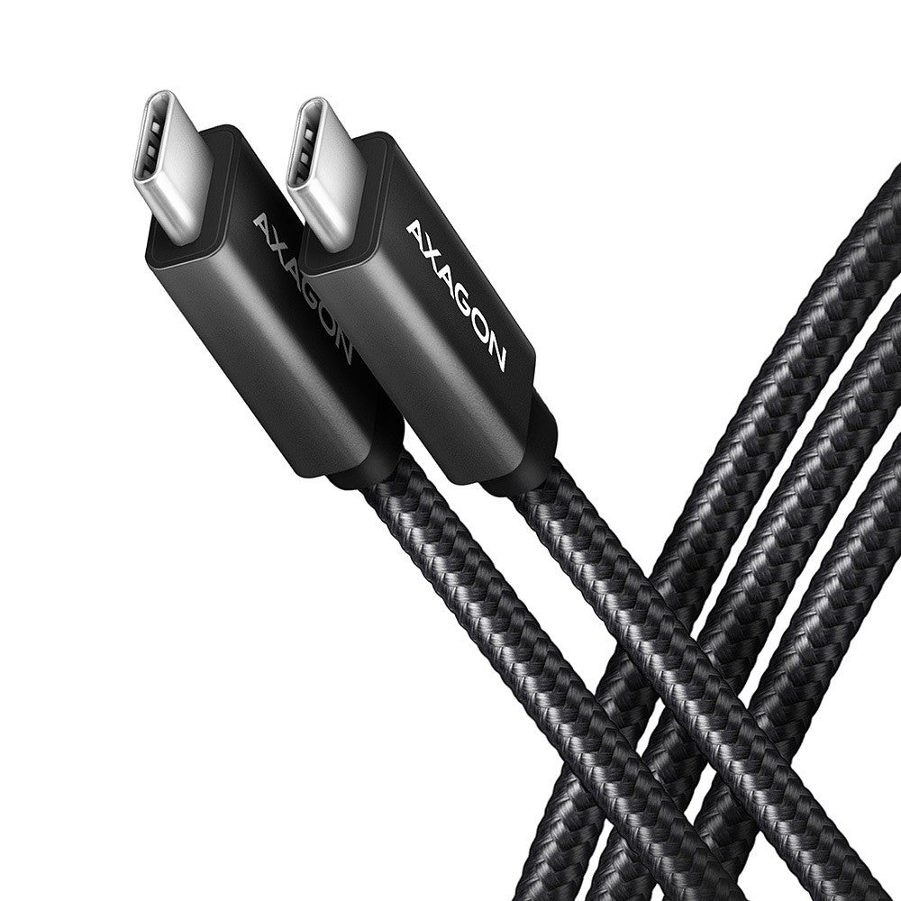 BUCM32-CM20AB Cablu USB-C - USB-C 3.2 Gen 2, 2m, PD 100W, 5A, 4K HD, ALU, Împletit, Negru