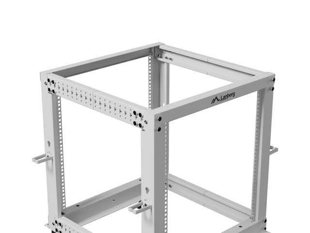 Rack deschis 19 inch 12U 600x600-1100 reglabil gri