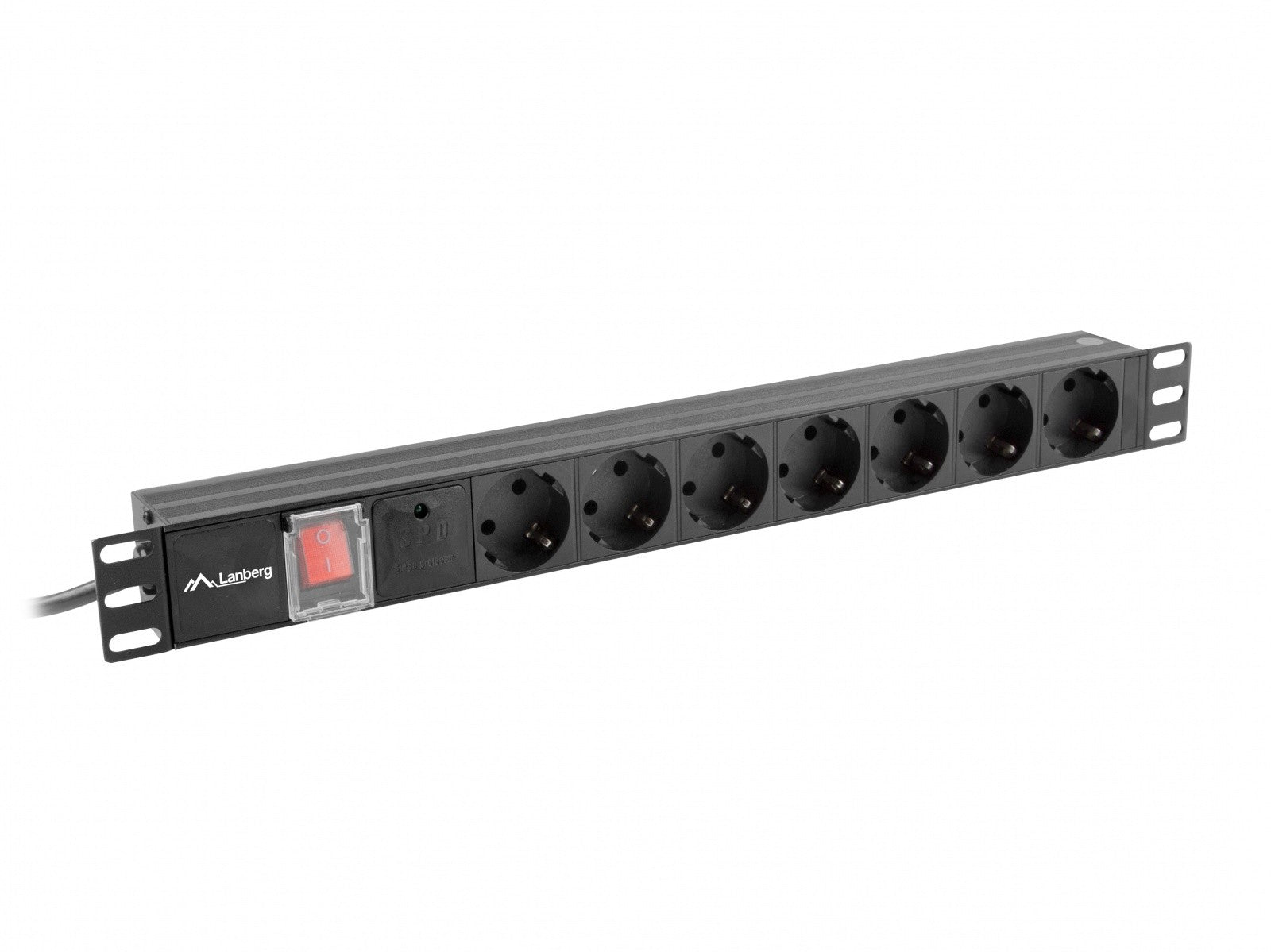 Prelungitor rack PDU 19" 1U 16A 7X SCHUKO 2m negru