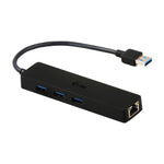 Hub USB 3.0 subțire cu 3 porturi + Gigabit Ethernet 10/100/1000