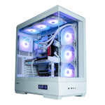 Obudowa P50 DS Alb Mid-Tower cu 4 ventilatoare ARGB
