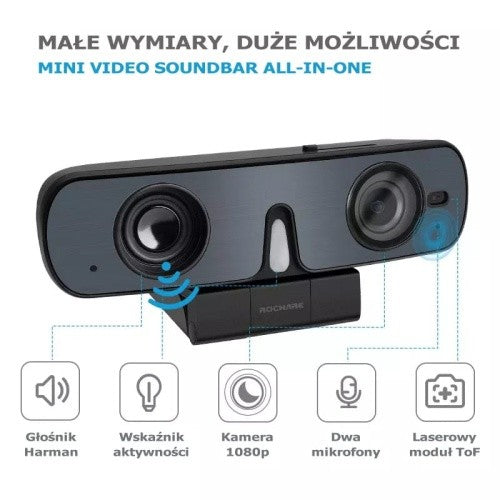 Cameră web USB universală RC08P cu difuzor și microfon încorporate