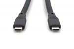 Cablu de conectare USB-C-USB-C din silicon | USB 4 ver.2.0 80Gbps | 8K@60Hz | PD 3.1 240W | 1.5m | negru