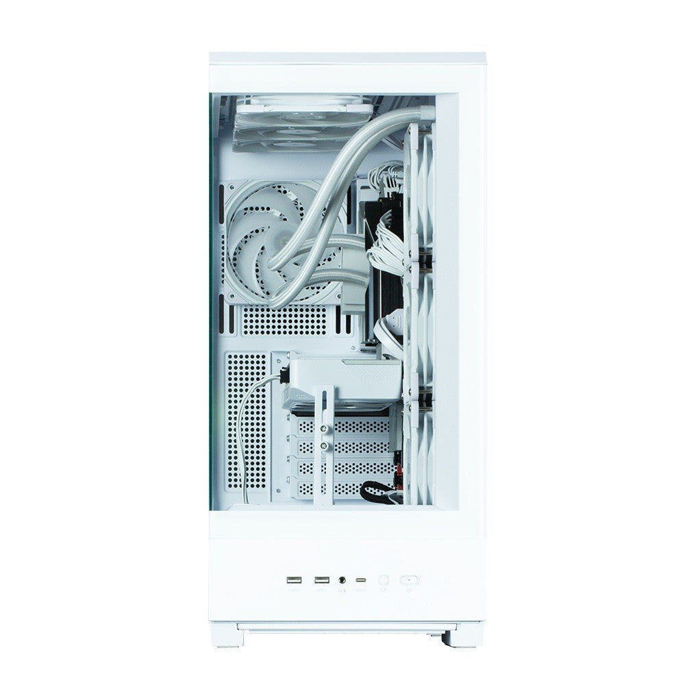 Obudowa P50 DS Alb Mid-Tower cu 4 ventilatoare ARGB