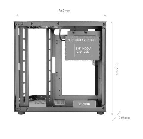 Carcasă MARS MC-3TLITE NEAGRĂ mATX