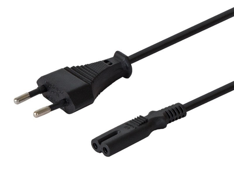 Cablu de alimentare plat, formă de opt, 2 pini, 3 m, CL-105