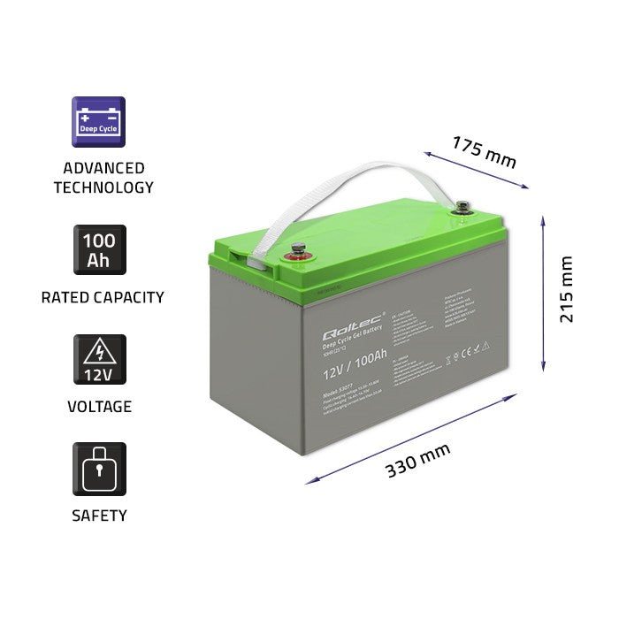 Baterie cu gel cu ciclu profund | 12V | 100Ah