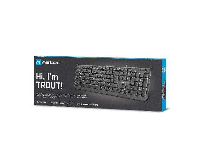 Tastatură Trout Slim 1.8m Neagră USB