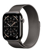 Carcasă din titan ardezie 46 mm, ceas seria 11 GPS + Cellular, brățară milaneză ardezie, mărime M/L
