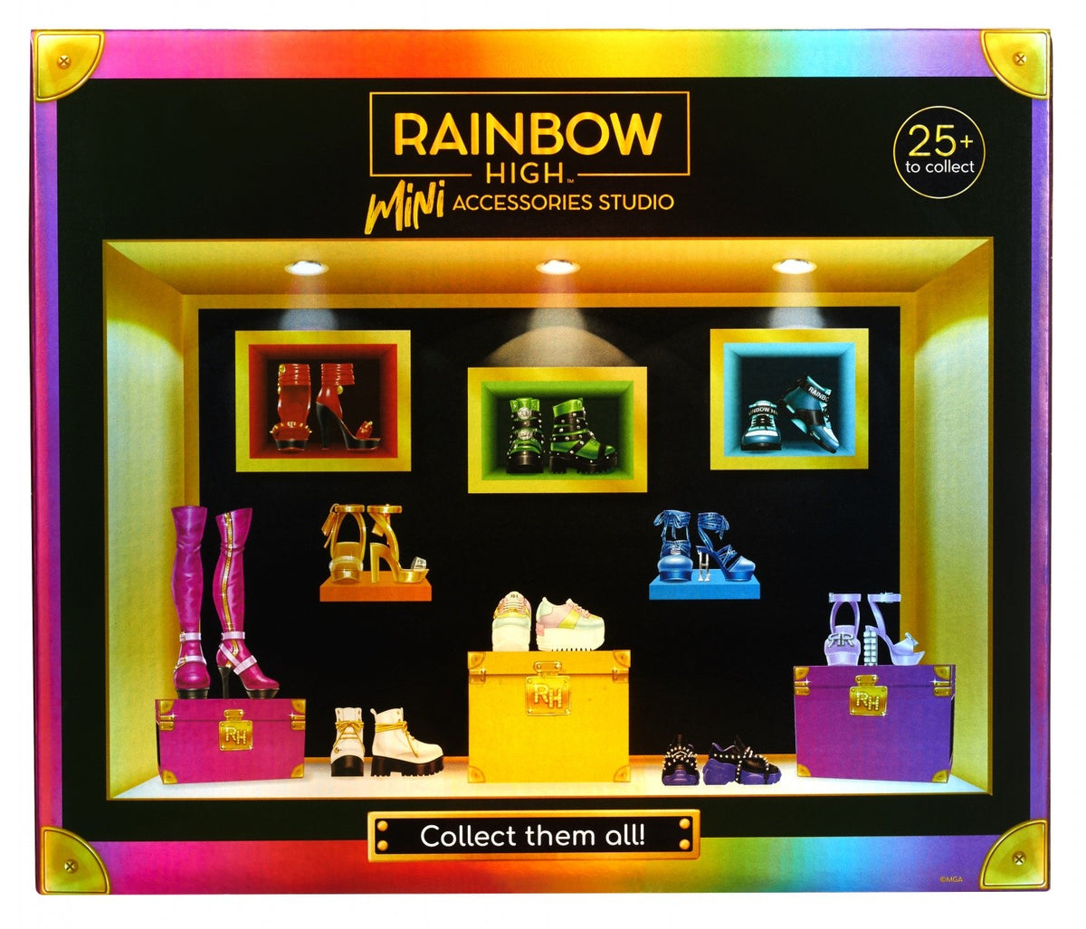Expoziție de accesorii Rainbow High pentru încălțăminte, 27 de bucăți