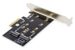 Placă de extensie (controler) M.2 NGFF/NVMe SSD PCIe 3.0 x4 SATA 80, 60, 42, 30 mm
