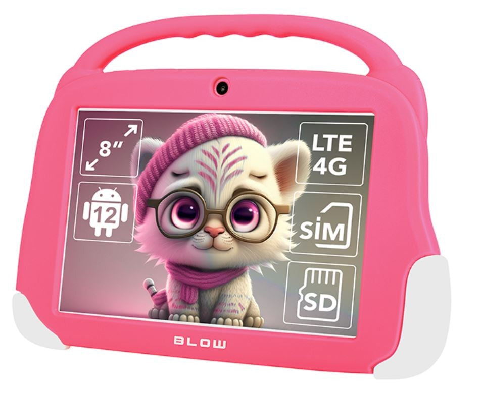 Tabletă KidsTAB8 4G 4/64GB, carcasă roz