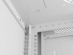 Dulap rack de perete 12U 600x600 cu ușă perforată gri (pachet demontabil)