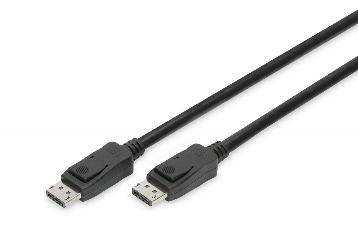 Cablu de conectare DisplayPort cu zăvoare 8K 30Hz UHD tip DP/DP M/M negru 2m