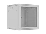 Dulap rack de perete 12U 600x600 cu ușă perforată gri (pachet demontabil)
