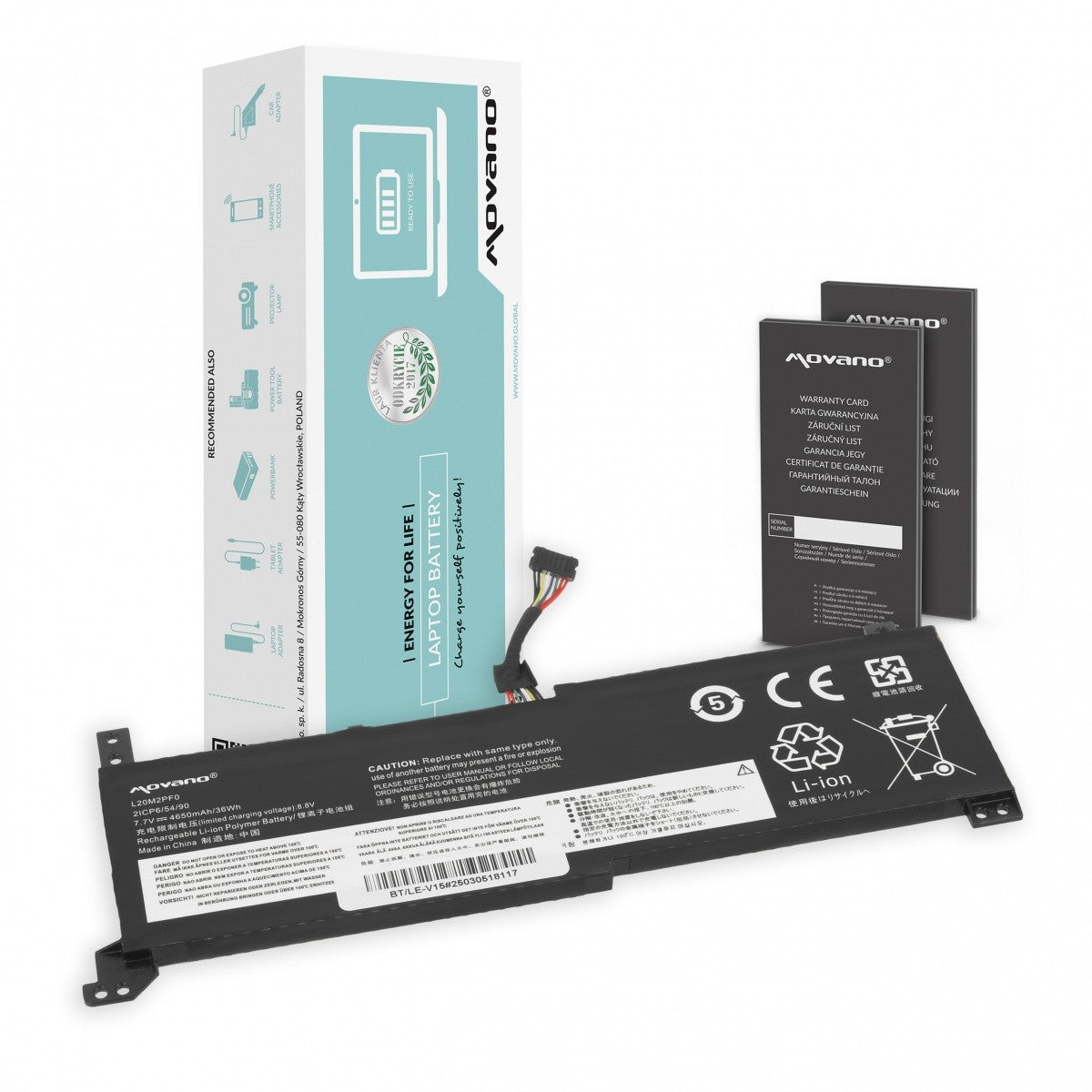 Baterie L20M2PF0 L20C2PF0 L20L2PF0 pentru Lenovo V14 V15 V17 G2-ALC G2-ITL - 4650 mAh (36 Wh)