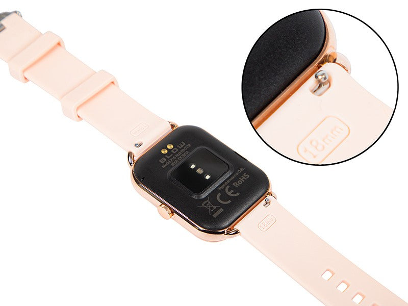 Ceas inteligent X16 Bluetooth roz