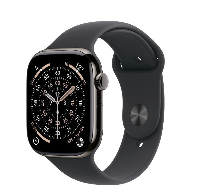 Ceas Seria 11 GPS + Cellular, Carcasă din Titan Ardezie 46 mm, Curea Sport Neagră - Mărime M/L