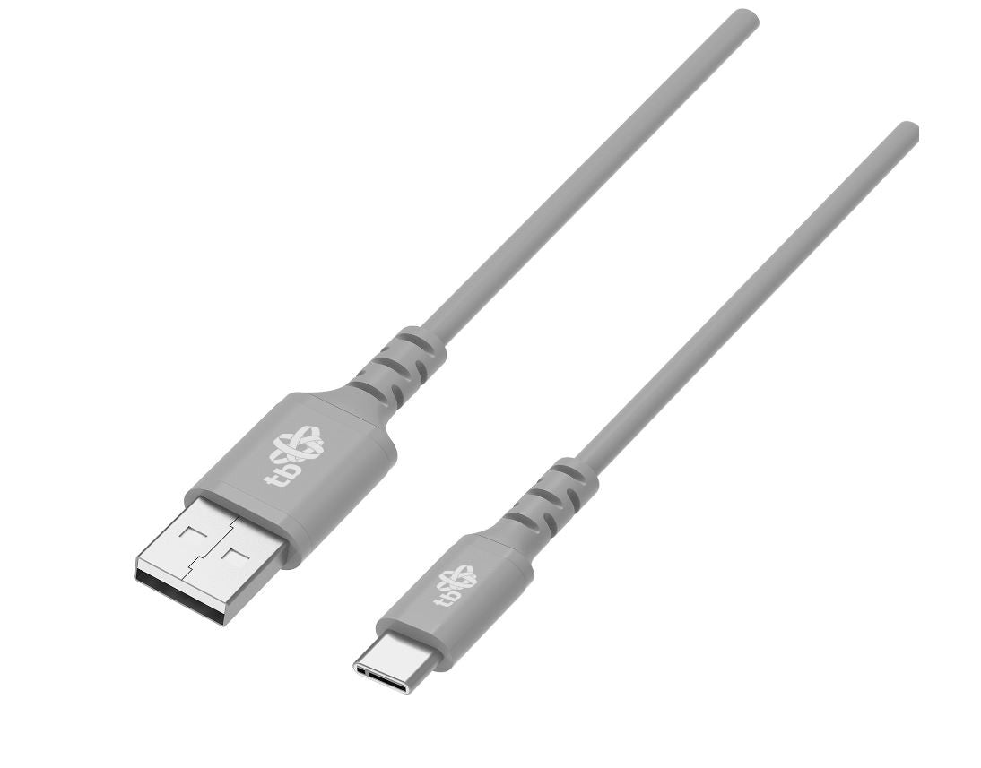 Cablu USB-USB C 1m silicon gri cu încărcare rapidă