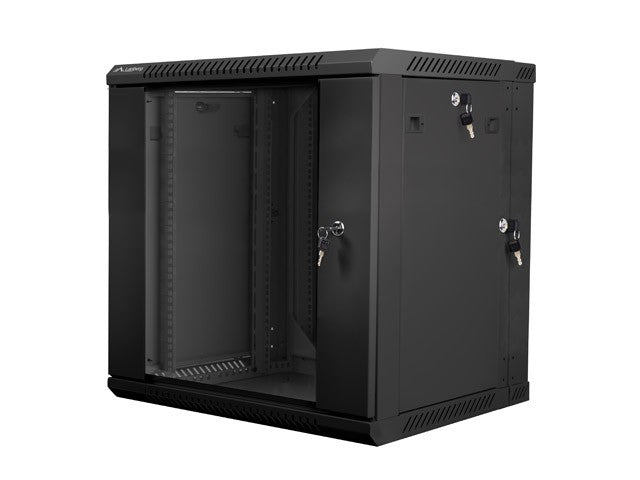 Dulap de instalare montat pe perete cu două secțiuni, 19 inch, 12U, 600X600mm, negru