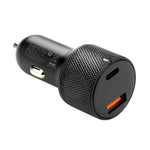 Încărcător auto CC-50Q QC3.0 75W 1X USB + 1X USB-C PD Negru