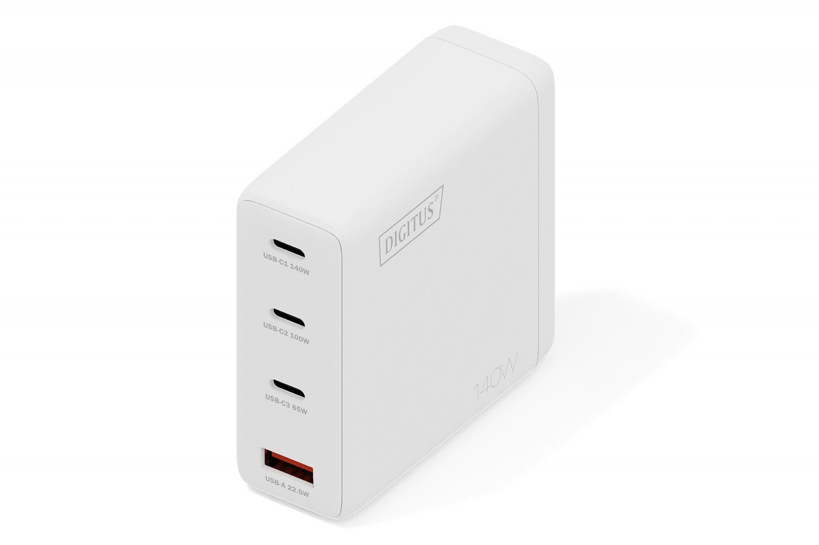 Încărcător de perete GaN II 140W | 3x USB-C, 1x USB-A | PD 3.0, QC 3.0 | Alb