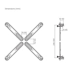 Adaptor pentru ecrane fără orificii VESA MC-990 max 10kg, 17-32 inci Negru