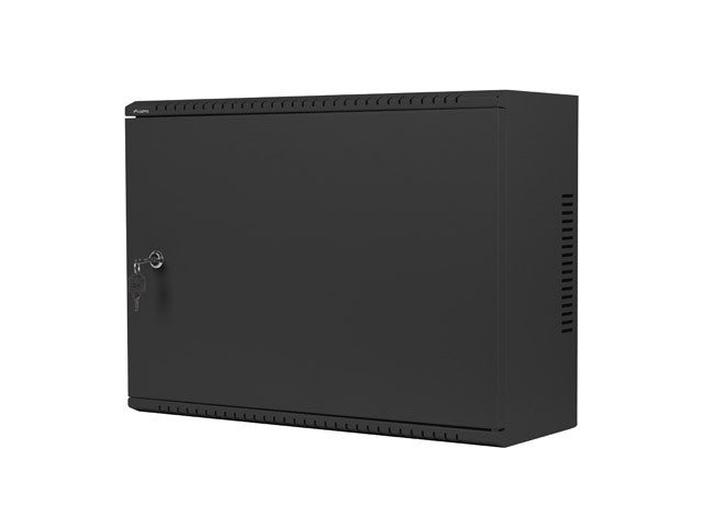 Dulap rack negru de 19 inch, 4u+3u, 540x200, cu profil redus (pliat), montat pe perete