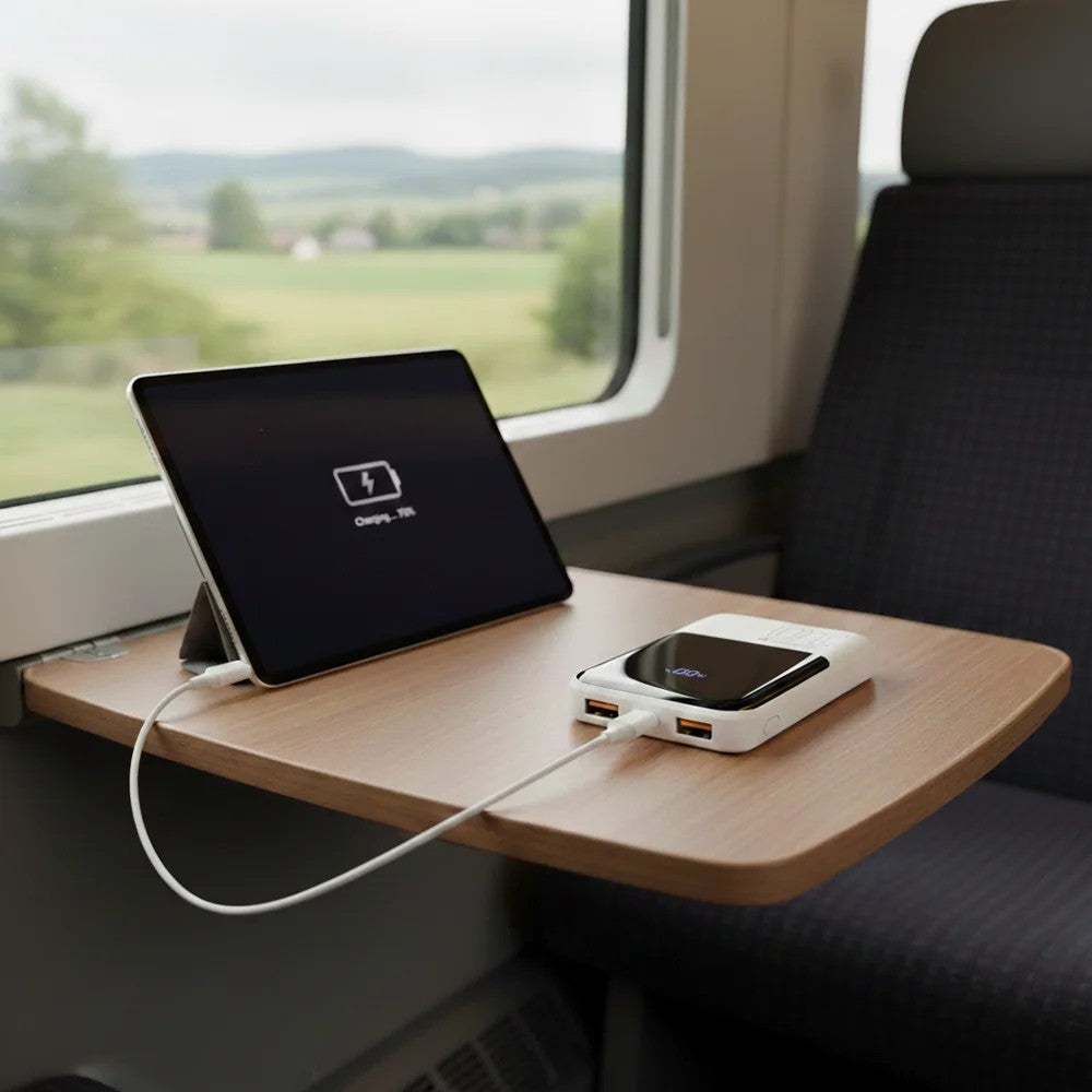 Baterie externă 10000 mAh 2X USB 1X USB-C 22.5W QC4.0 cu afișaj LED