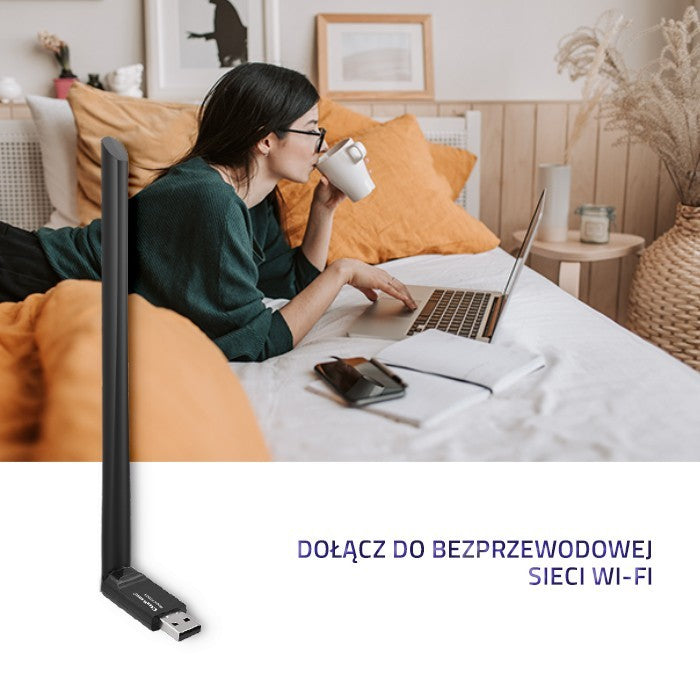 Adaptor Wi-Fi USB cu antenă wireless