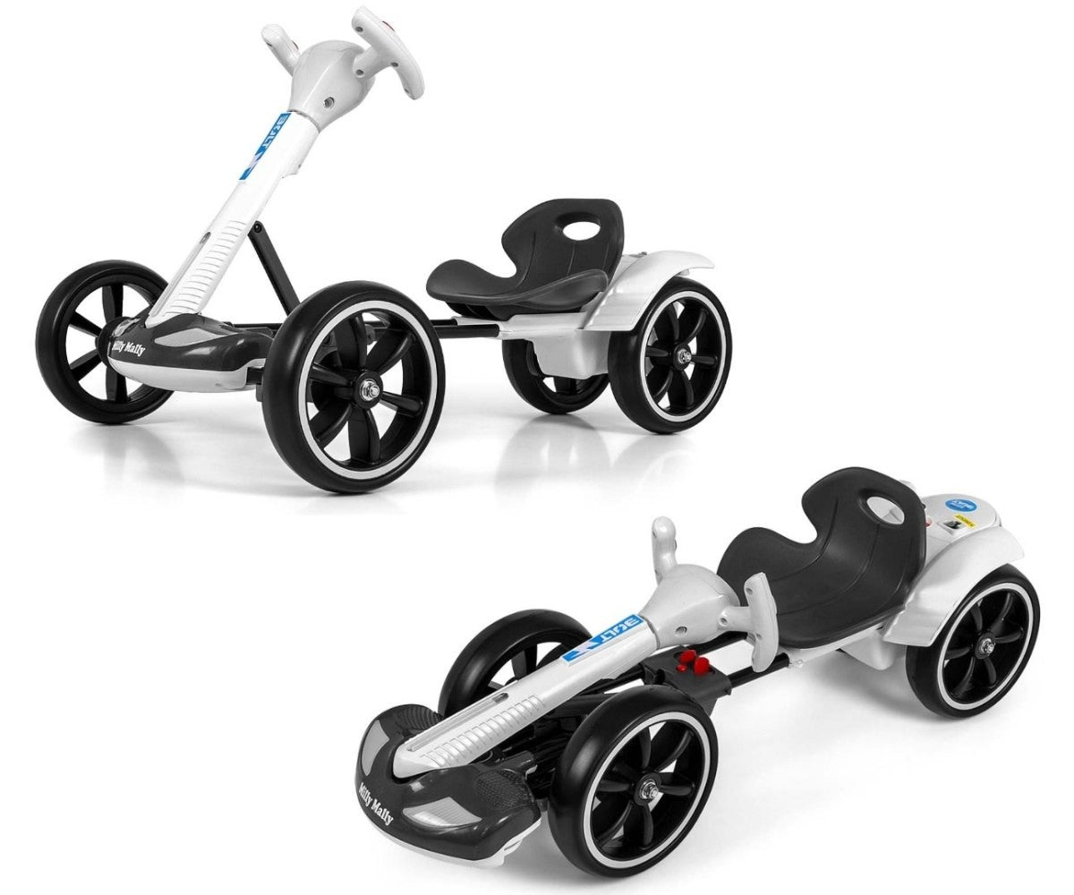 Kart Bolt cu baterii, alb