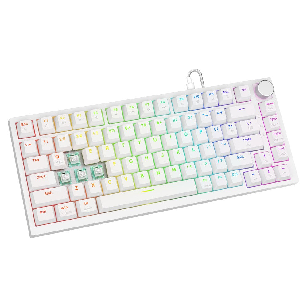 Tastatură magnetică RGB ASTRAL White OUTEMU, culoarea jad alb