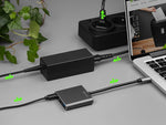 Adaptor A-1 USB-C HDMI 4k, USB 3.0, sursă de alimentare 100W