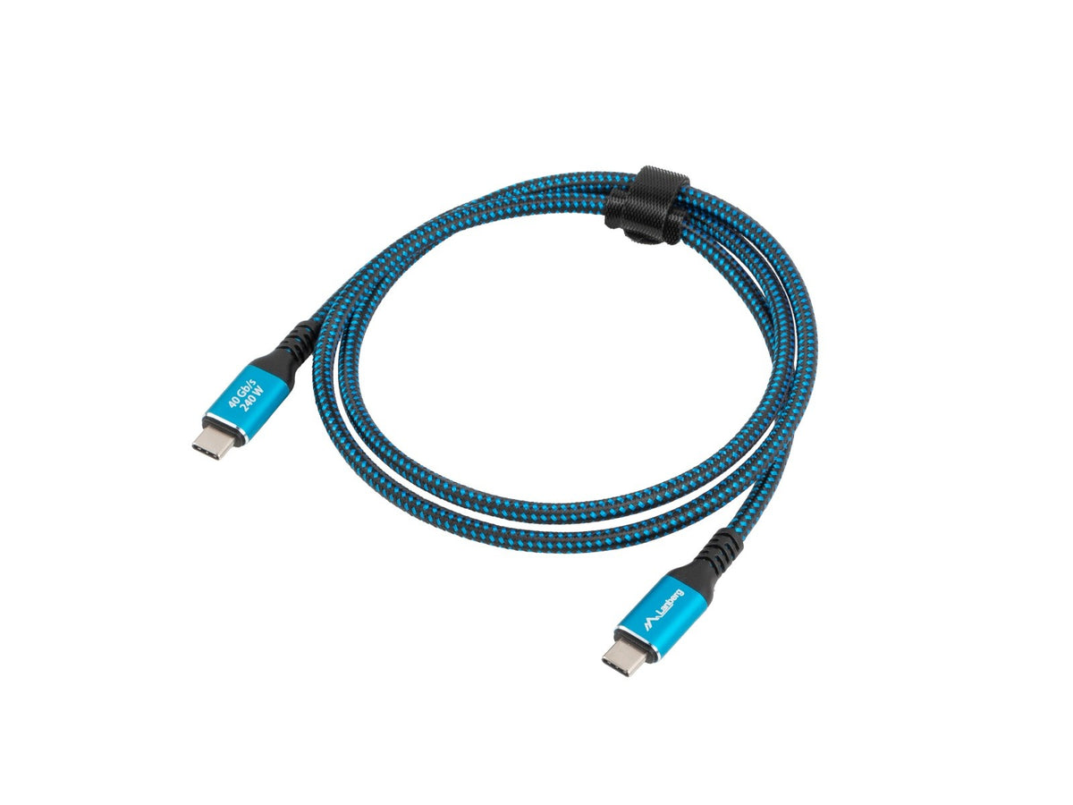 Cablu USB-C M/M USB4 0.5m 240W 8K 60HZ Negru-Albastru