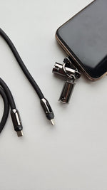 Cablu USB C 2 în 1, 1 m, negru