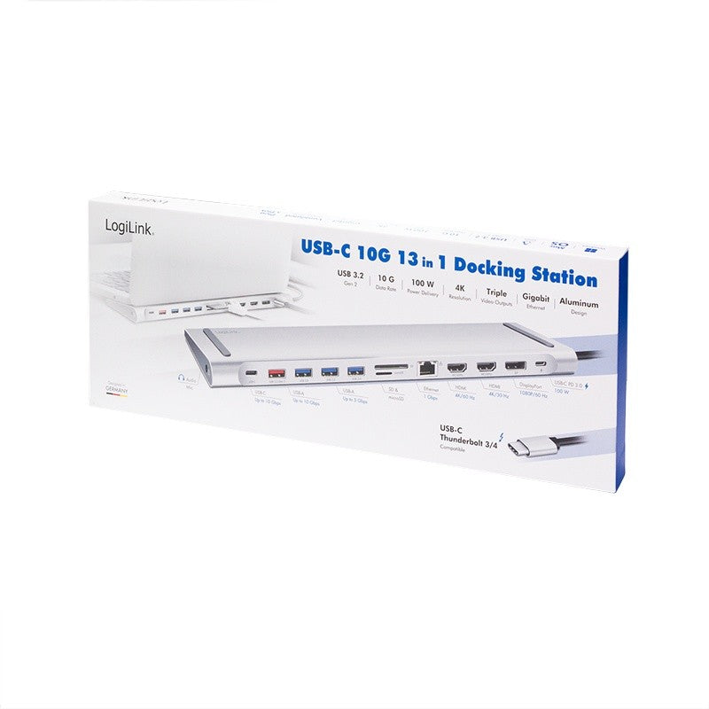 USB 3.2, USB-C, stație de andocare cu 12 porturi, PD