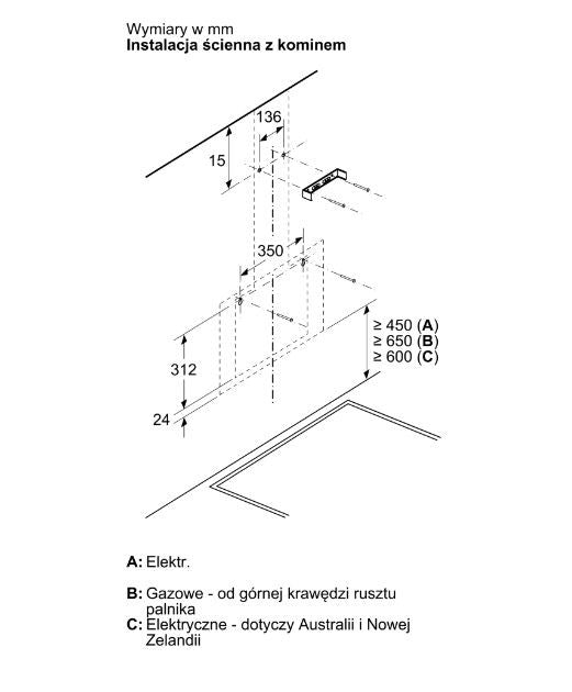 Hotă albă DWK65DK20